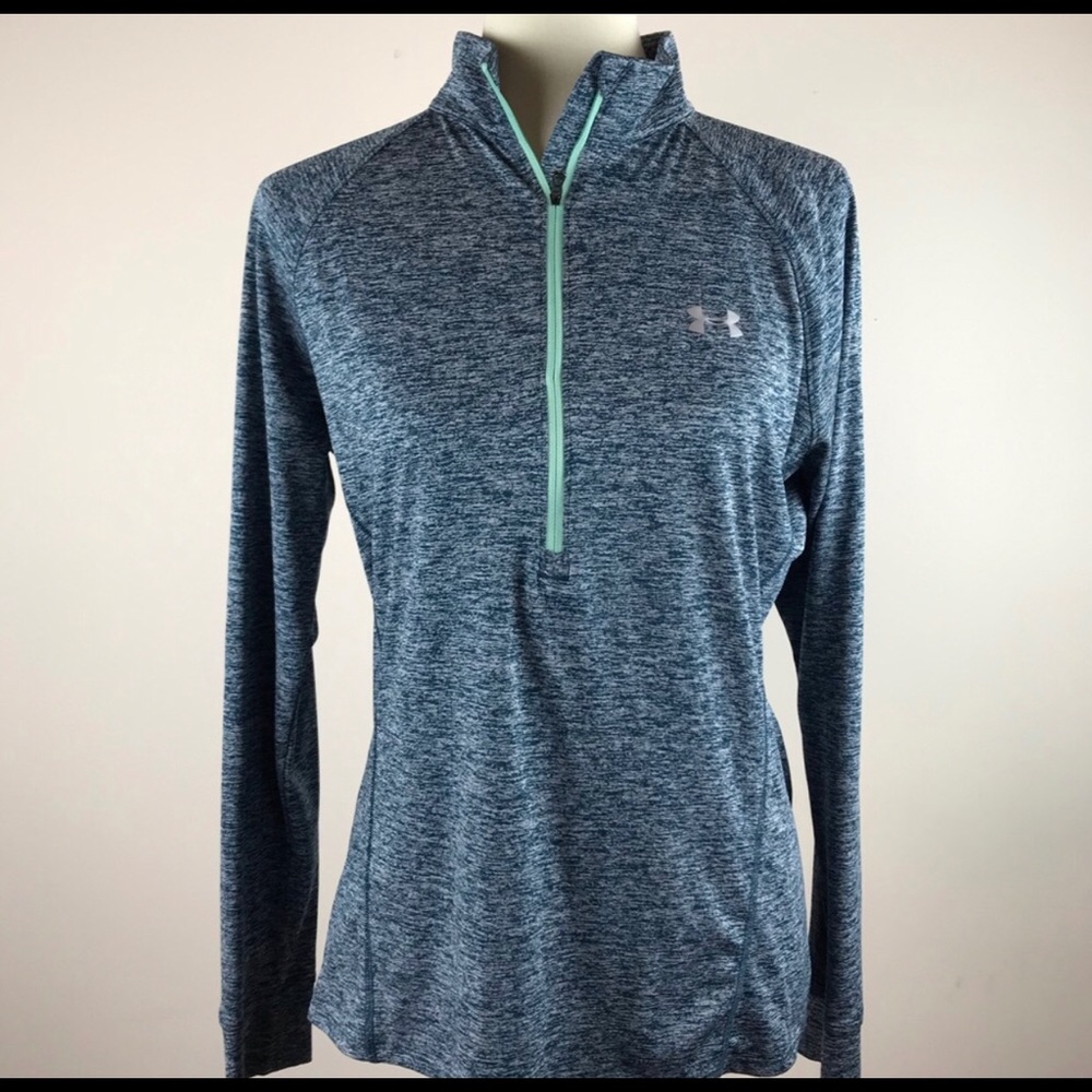 Under Armour Heat Gear Teal, Gray & Green Top